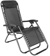 Add a review for: Zero Gravity Garden Chair Outdoor Reclining Sun Lounger Portable Beach Recliner