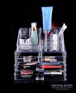 Cosmetic Make Up Clear Acrylic Organiser 20 Sections with Drawers