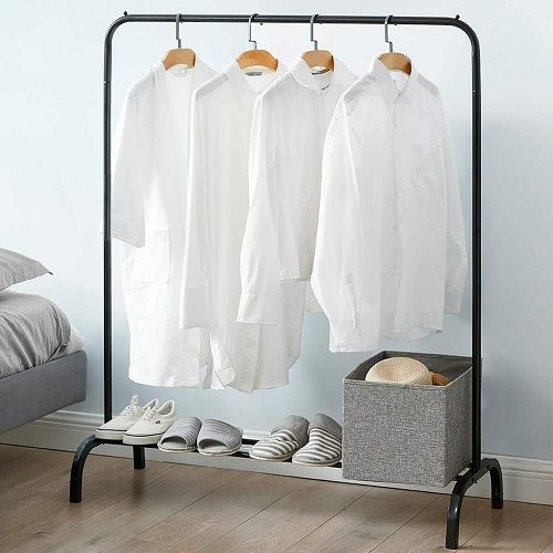 CR90 Heavy Duty Metal Clothes Rail Stand Hanging Storage Shelf Bedroom Garment Rack