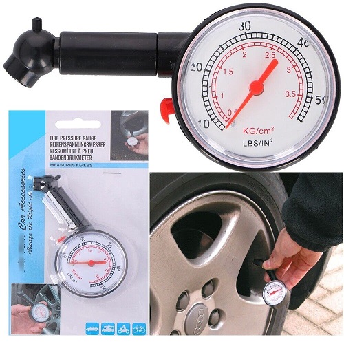  Professional Tyre Pressure Gauge Air check Inflator Car Bike Tire 60 PSI/BAR UK