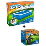 Inflatable Rectangular swimming pool with pump