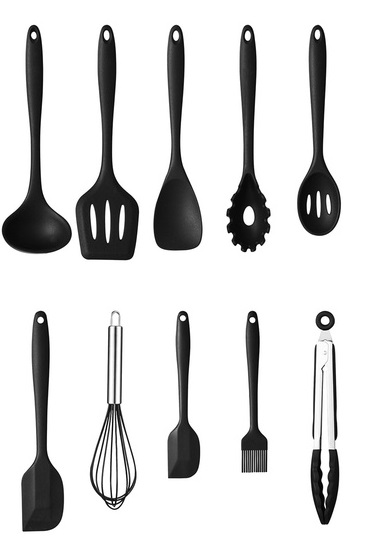 Ten-Piece Silicone Kitchen Utensil Set