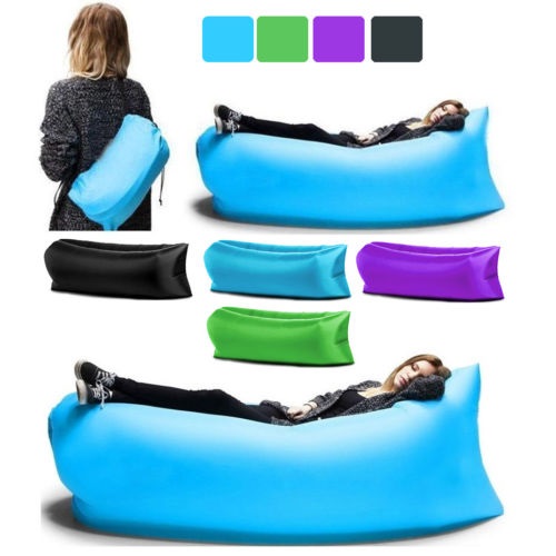 Lazy Air Sofa Bed Inflatable Chair Hammock Hangout Festival Camping Holiday Bag