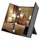 Add a review for: Tri-Fold Cosmetic Makeup Foldable 8 LED Mirror Travel Compact Pocket UK Seller