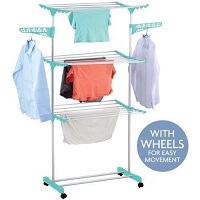Add a review for: Foldable Clothes Airer 3 Tier Horse Drying Rack Stand Laundry Washing Drier Line