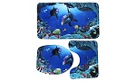 Dolphin Themed Bathroom and Toilet Mat Set