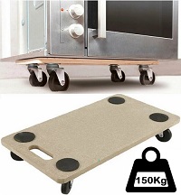 Add a review for: Wheeled Furniture Mover MDF Trolley 360 56X30cm Board Castor 150Kg Heavy Duty 29631