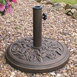 HEAVY DUTY METAL GARDEN PATTERNED PARASOL BASE PATIO