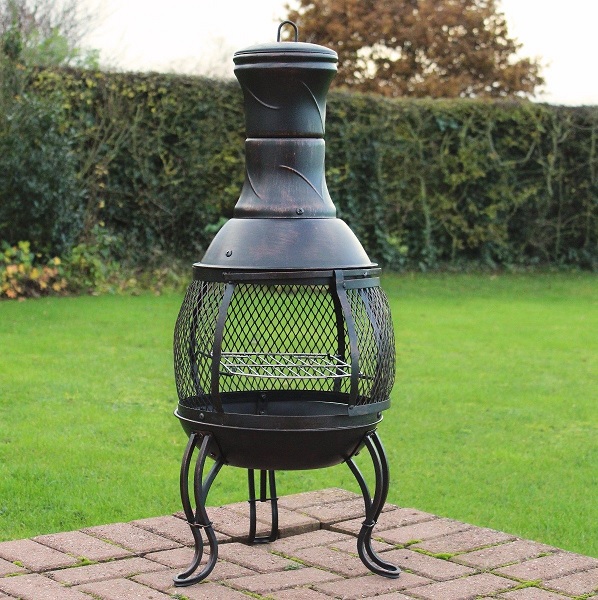 Outdoor Chiminea BBQ Heater