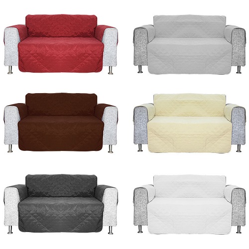 1 Seater Quilted Sofa Chair Settee Armchair Pet Protector Slip Cover Furniture Throw Mess