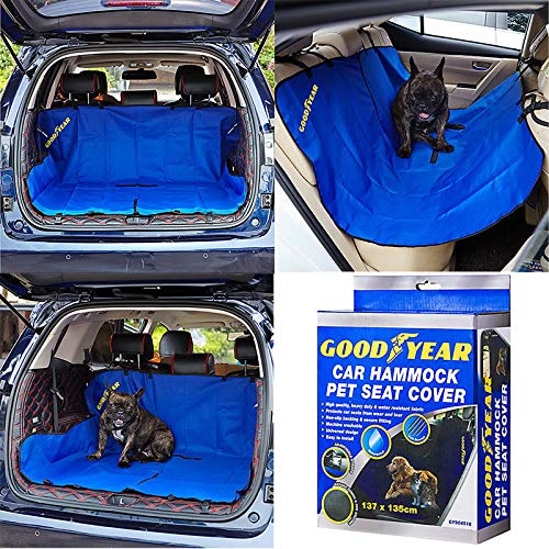 Goodyear Waterproof Car Rear Seat Boot Liner Protector Hammock Floor Cover Dog