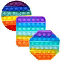 Push Pop it Bubble Sensory Fidget Toy Stress Relief Special Needs Autism Rainbow
