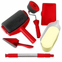 Multifunction Foam Paint Roller Decorating Kit Easy Brush Sponge Set Tray Edge