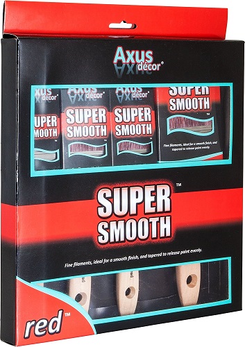 Axus Dcor Super Smooth Brush Set - Red (4 Pieces)