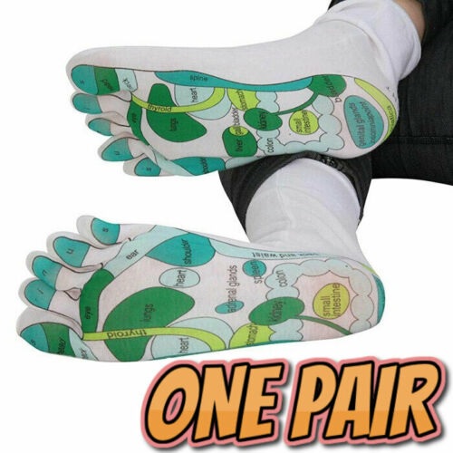 1 Pair Foot Reflexology Socks Acupressure Acupuncture Chinese Natural Healing 