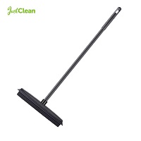 Extendable Rubber Broom with Scratch Free Bristles Black