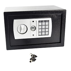 Add a review for: Electronic Digital Keypad Safe Deposit Box Security Steel Home Hotel Cash Money 