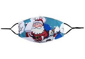 Adult Christmas Face Masks Reusable Elastic Adjustable Unisex Cotton One Size