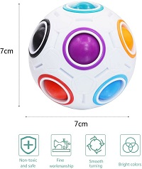 Add a review for:  Magic Rainbow Fidget Ball Toy Speed Cube Brain Teaser Stress Relief for All