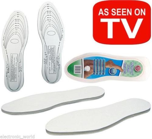 2 set  X MEMORY FOAM ORTHOPEDIC SHOE FOOT INSOLES UNISEX 