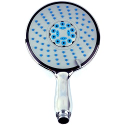 5 Function Large Shower Head Chrome Plated ABS Anti-Limescale Remover Rubber