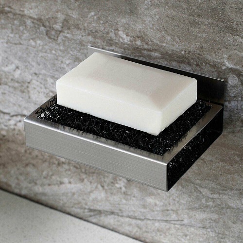 sdh-3m Soap Dish Holder with Soak Sponge Self Adhesive Kitchen Bathroom Shower Tub Sink