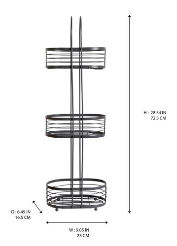 steel free standing bathroom caddy