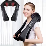 Shiatsu Neck Shoulder Massager Deep Kneading Tissue Massage Muscles Pain Relief