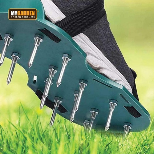 Lawn Aerating Spiked Shoes Grass Aerator Sandals Adjustable Strap Soles Boots