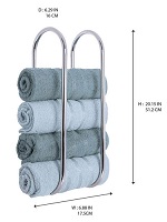 Home Wall Mounted Chrome Towel Holder