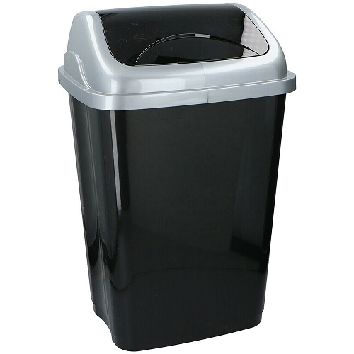 50L 26L Plastic Flip Top Swing Lid Waste Bin Garbage Rubbish Kitchen Dustbin Hom