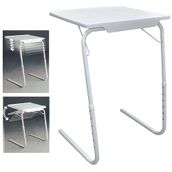 Add a review for: Adjustable Folding Table TV Dinner Coffee Laptop Table Mate Travelling Tray Desk
