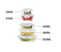 Add a review for: 5 Pack Glass Containers with Air Tight Locking Lids