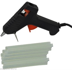 PUREGADGETS TRIGGER ELECTRIC HOT MELT GLUE GUN PLUS 50 ADHESIVE STICKS FOR HOBBY CRAFT MINI