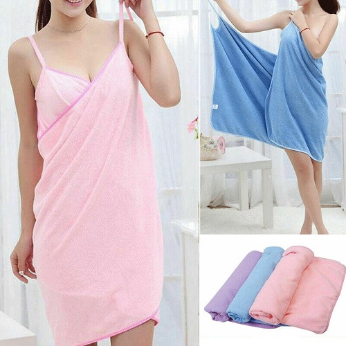 Wrap Around Microfibre Towel for Bath Beach Pool Gym Spa Dress Quick Dry