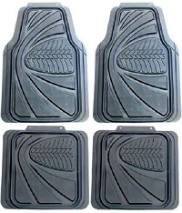 4Pc Universal Heavy Duty Sakura Tyre Tread Rubber Car Mats Non Slip Washable Van