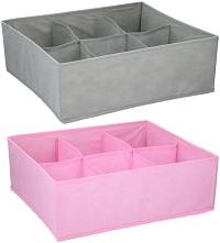 Add a review for: Drawer Folding Underwear Bra Socks Organizer Wide Storage Box Mesh Compartment