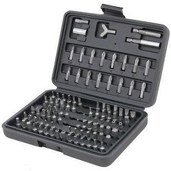 Add a review for: 100 PC Chrome Vanadium Security Screwdriver Tamperproof Torx Hex Bit Set + Case 