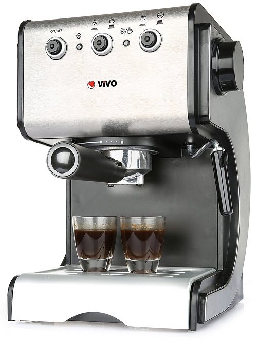 Vivo  Stainless Steel 1050W 15 Pump Espresso Coffee Maker Machine With Cup Warming Frother Professional