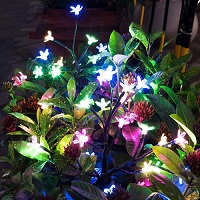 Solar Powered Petal lights WhiteColoured