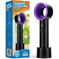 Handheld or Desktop Bladeless Fan Rechargeable Battery 360 Portable Cooling