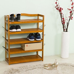 Add a review for: Wooden Shoe Storage Rack Shoe Organiser Shoes Storing Furniture Shoe 5 Tier Wood 