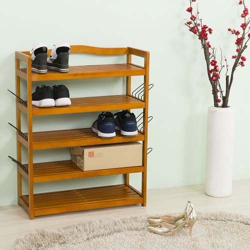 Wooden Shoe Storage Rack Shoe Organiser Shoes Storing Furniture Shoe 5 Tier Wood