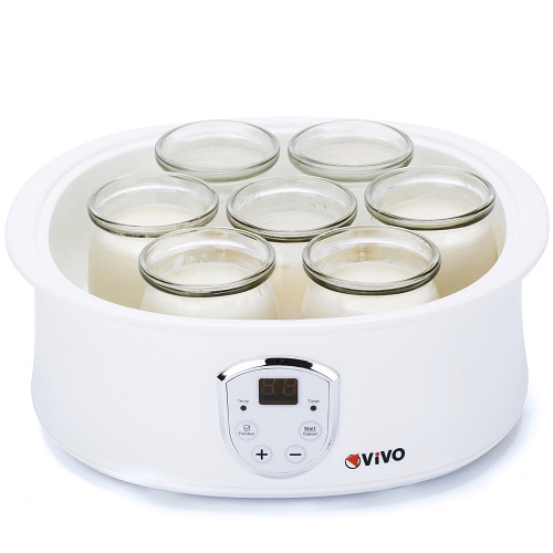 Professional Digital Natural Yoghurt Maker 7 Glass Jars & Automatic LCD Display